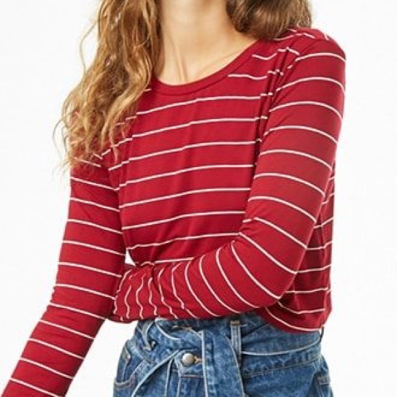 striped long sleeve shirt forever 21